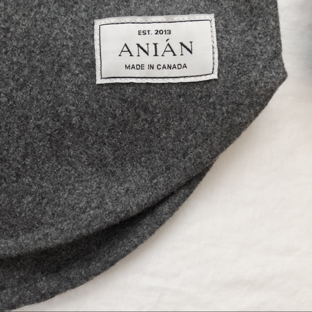 NEW Anián Modern Melton Wool shirt - size XS. - Picture 6 of 7